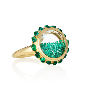Antique 12 Ring Emerald Rings - Moritz Glik Ready to Ship emeralds