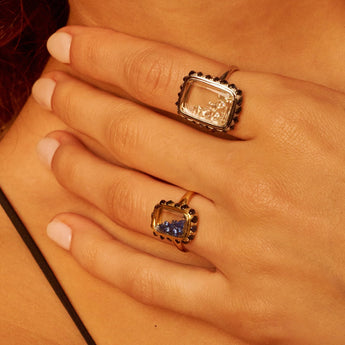 Antique Ring Petite Blue Rings - Moritz Glik sapphires diamonds