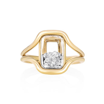 Cascavel Cushion Ring Petite Ring - Moritz Glik diamonds Cascavel