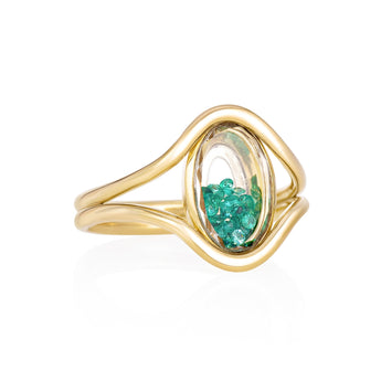 Cascavel Oval Ring Petite Emerald Ring - Moritz Glik diamonds Ready to Ship Cascavel