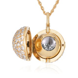 Disco Ball Locket Necklace Necklace - Moritz Glik diamonds Paraíba Tourmaline black diamond