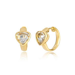 Neue Heart - ish Huggie Earrings Earrings - Moritz Glik Ready to Ship diamonds