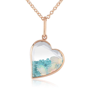 Afago Paraíba Pendant Necklaces - Moritz Glik Heart other gemstones Elos