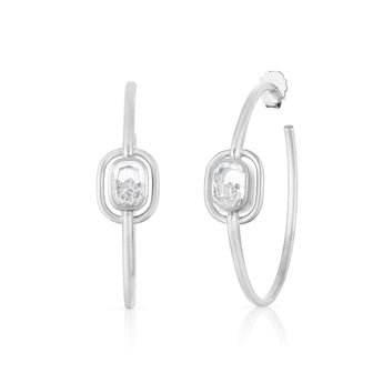 Elo 40 Shaker Hoops Earrings - Moritz Glik Elos Hoops diamonds