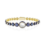 Enamel Tennis Bracelet Blue Bracelets - Moritz Glik Enamel fall edit diamonds