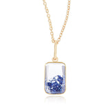 Ten Fourteen Petite Pendant Blue Necklace - Moritz Glik sapphires Core