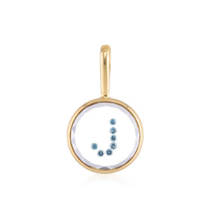 Vitrô Initial Charm - Small Necklaces - Moritz Glik Charms Customize Yours black diamond