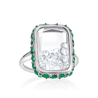 Antique Ring Emerald Rings - Moritz Glik emeralds Ready to Ship diamonds