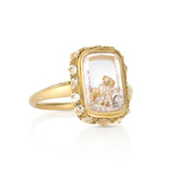 Antique Ring Petite Yellow Rings - Moritz Glik Yellow Rose Cut diamonds