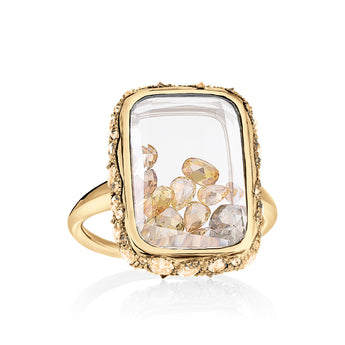 Antique Ring Yellow Rings - Moritz Glik Yellow Rose Cut diamonds