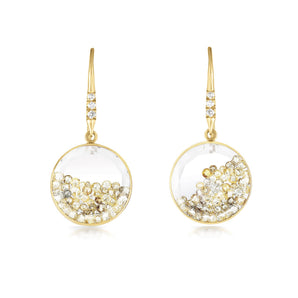 Core 15 Yellow Earrings Earrings - Moritz Glik Yellow Rose Cut diamonds
