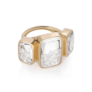 Ten Fourteen Triple Stack Rings - Moritz Glik diamonds Ready to Ship black diamond