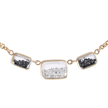 Triple Ten Fourteen Necklace Necklace - Moritz Glik diamonds Ready to Ship black diamond