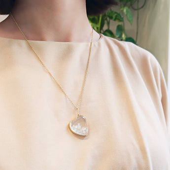 Amora Heart Pendant Necklaces - Moritz Glik Elos Heart diamonds