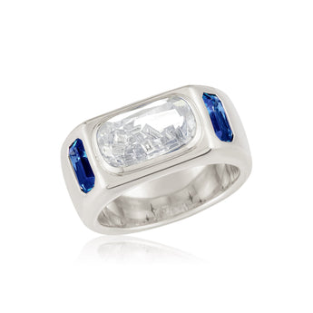 Brado Cigar Band Sapphire Rings - Moritz Glik diamonds Elos Cigar Band