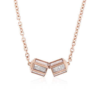 Hex Pave Necklace Necklace - Moritz Glik diamonds